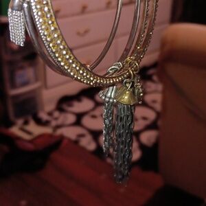 Lot 4 Vintage Tassel Bangles